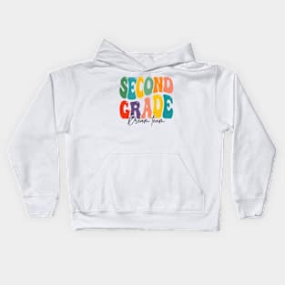 Second Grade dream team - 2nd Grade Teachers And Kids, Groovy Design Kids Hoodie